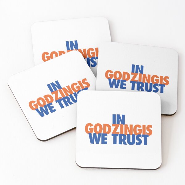 Item preview, In Godzingis We Trust (BlueOrange) Fitted designed and sold by EzmeliAppare.