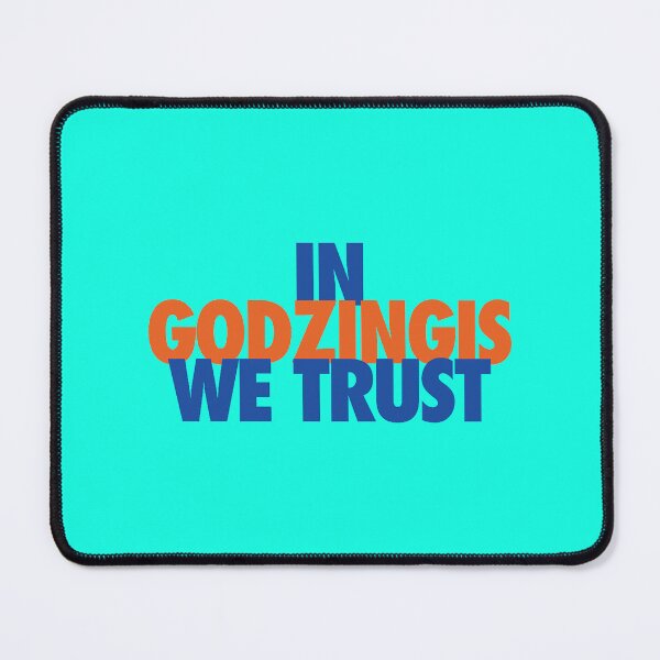 Item preview, In Godzingis We Trust (BlueOrange) Fitted designed and sold by EzmeliAppare.