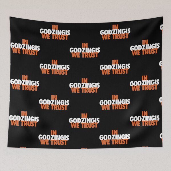 Item preview, In Godzingis We Trust (OrangeWhite) Fitted designed and sold by EzmeliAppare.