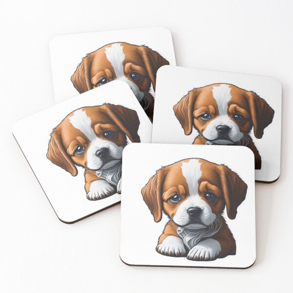 Item preview, Cute Adorable Puppy Sticker, Commercial Use designed and sold by SplashyInk.