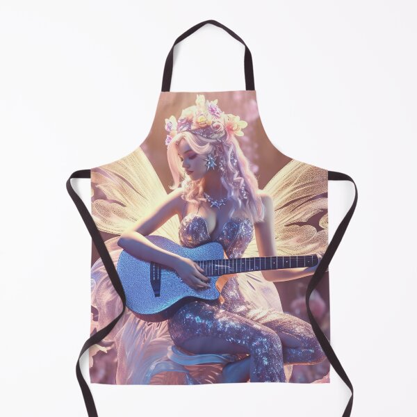 Item preview, Fairy Playing Guitar - Beautiful Rare Digital Photograph of a fairy playing guitar amongst the flowers, very high resolution designed and sold by CloudofKnowing.