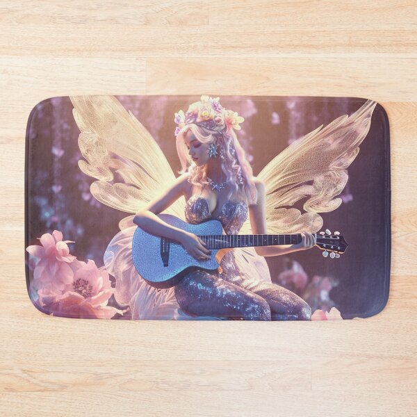 Item preview, Hada tocando la guitarra - Hermosa fotografía digital rara de un hada tocando la guitarra entre las flores, muy alta resolución designed and sold by CloudofKnowing.