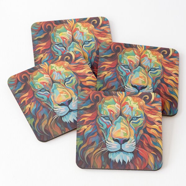 Item preview, psychedelic lion designed and sold by R&B Art and design.