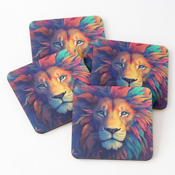 Item preview, psychedelic lion designed and sold by R&B Art and design.