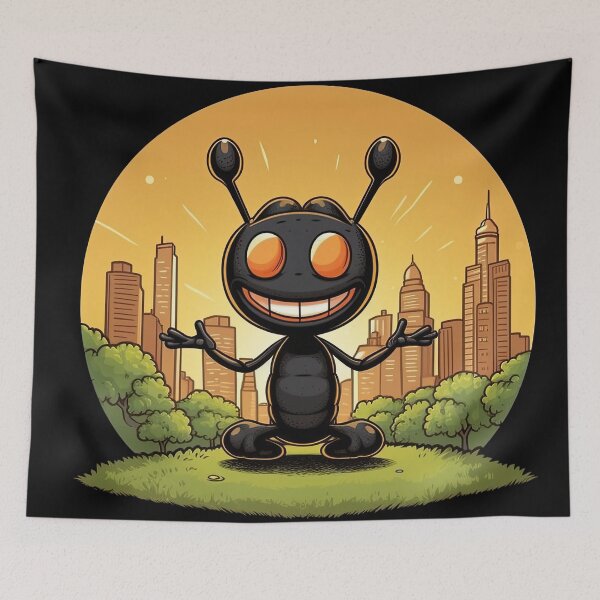 Item preview, Central Park in New York: Hazel, the funny ant, practicing yoga designed and sold by Pixelboys.