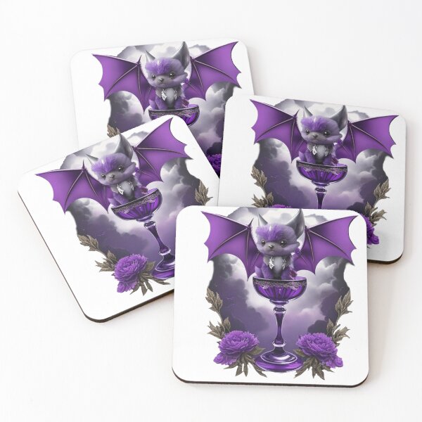 Item preview, Cute purple bat designed and sold by RFC-Art.