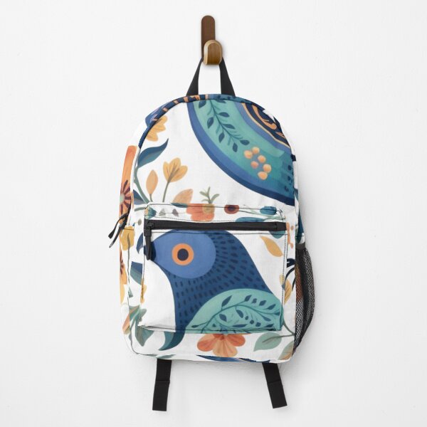 Item preview, Blue Bird - Scandinavian Folk Art Style designed and sold by StudioRedKoala.