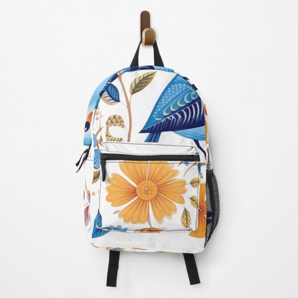 Item preview, Blue Bird - Scandinavian Folk Art Style designed and sold by StudioRedKoala.