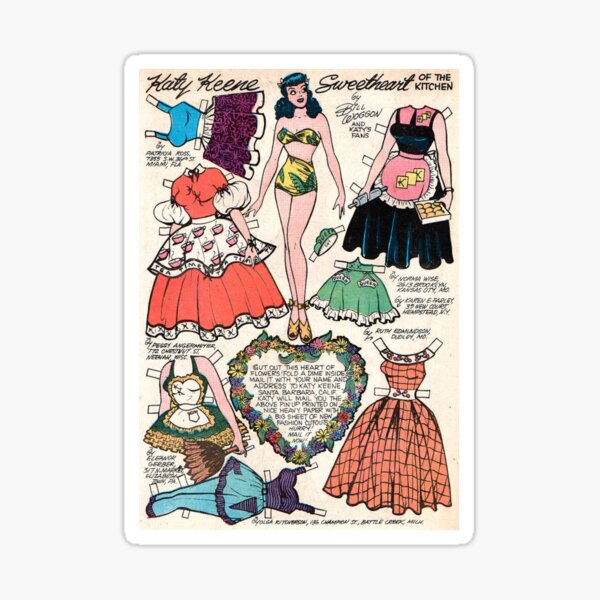 Item preview, Katy Keene Sweetheart of the Kitchen (1957) - Vintage Paper Doll designed and sold by SALON DES ARTS.
