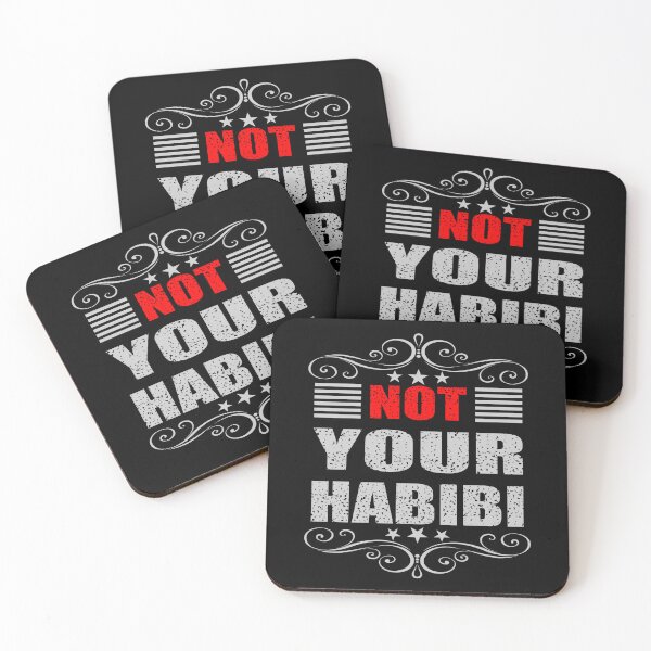 Item preview, Not your habibi t-shirt design - Sticker Redbubble designed and sold by bluehatgraphics.