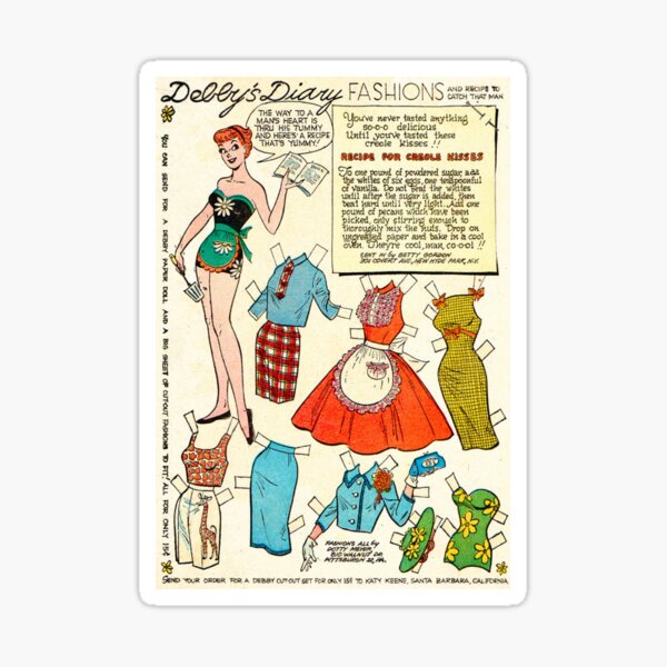 Item preview, Debby's Diary Fashions (1955) - Vintage Paper Doll designed and sold by SALON DES ARTS.