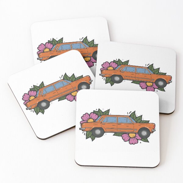 Item preview, Car Sticker Polish Fiat Flowers designed and sold by Inkalyptus.