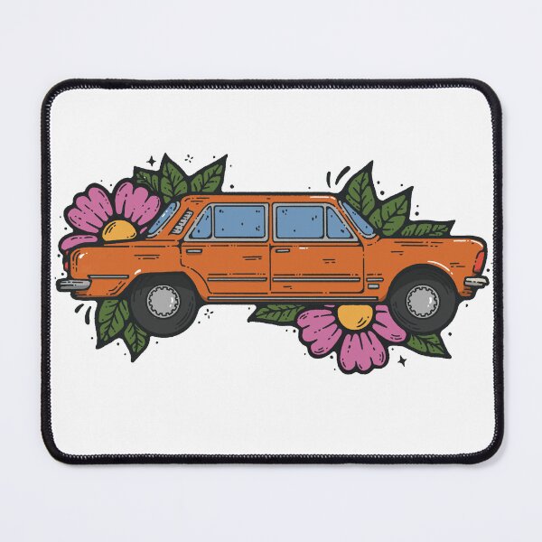 Item preview, Car Sticker Polish Fiat Flowers designed and sold by Inkalyptus.