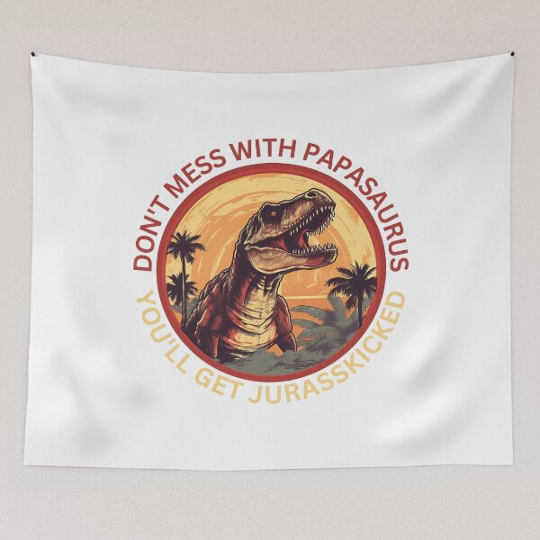 Item preview, Papasaurus Vintage Dad Father T-Rex Dinosaur Father's Day designed and sold by Slowerblue.