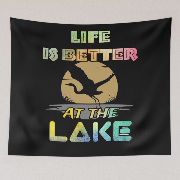 Item preview, Life is Better at the Lake - Tie Dye Graphic, Embrace Lakeside Bliss with Vibrant Designs designed and sold by CRAZY&ART.