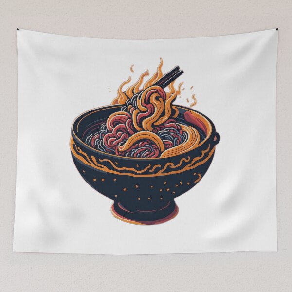 Item preview, Retro Delight: A Vibrant Ramen Bowl Illustration in 3D Vector Art designed and sold by RedArtG09.