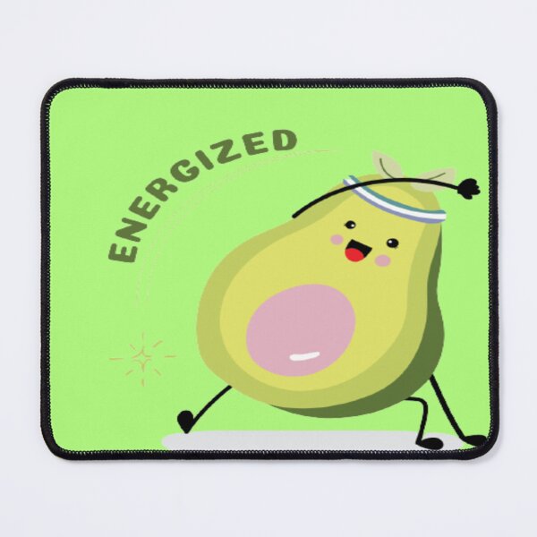 Item preview, Energized Cute Adorable Funny Avocado Cartoon Character With A Smile designed and sold by surprise-to-me.