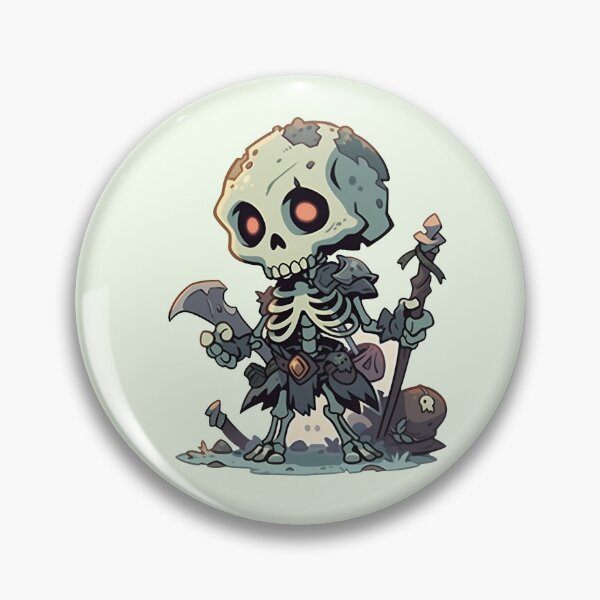 Item preview, Skeleton Warrior with staff cuteAF designed and sold by CuteAFdesigns.
