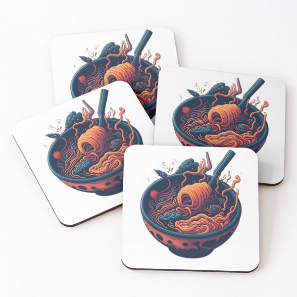 Item preview, Savour the Flavour: Retro-Styled Ramen Bowl in Stunning 4K Resolution designed and sold by RedArtG09.