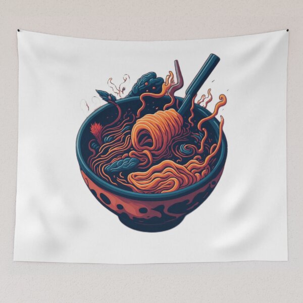 Item preview, Savour the Flavour: Retro-Styled Ramen Bowl in Stunning 4K Resolution designed and sold by RedArtG09.