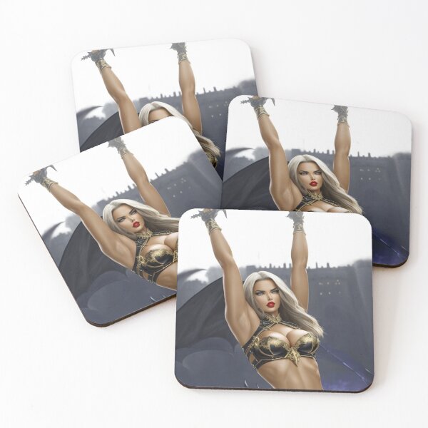 Item preview, Fantasy Girl with a sword pinup poster art designed and sold by Vintage Designs +.