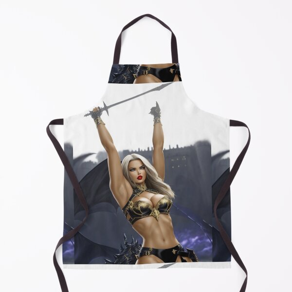 Item preview, Fantasy Girl with a sword pinup poster art designed and sold by Vintage Designs +.