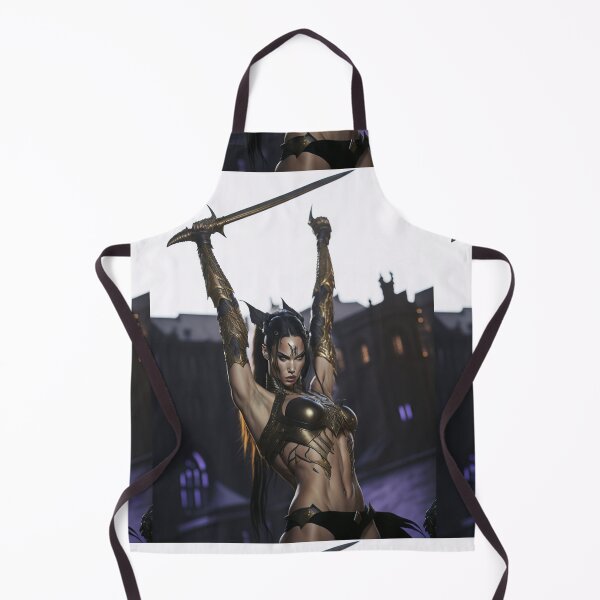 Item preview, Fantasy Girl with a sword pinup poster art designed and sold by Vintage Designs +.