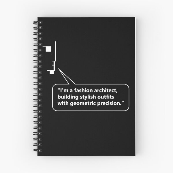 Aperçu de l'œuvre Architecte de mode | Typographie Bauhaus - Citation design | Style minimaliste créée et vendue par Phoenix-Textile.