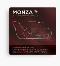 Monza Racetrack infographic Canvas Print