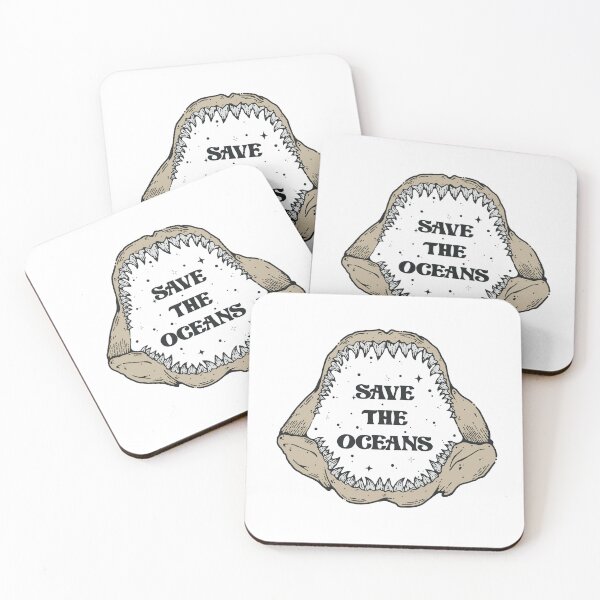 Item preview, Shark Skull Save The Oceans Motivational environment quote designed and sold by Inkalyptus.