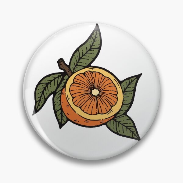 Item preview, Orange Tree Branch Green Sticker Fruit designed and sold by Inkalyptus.