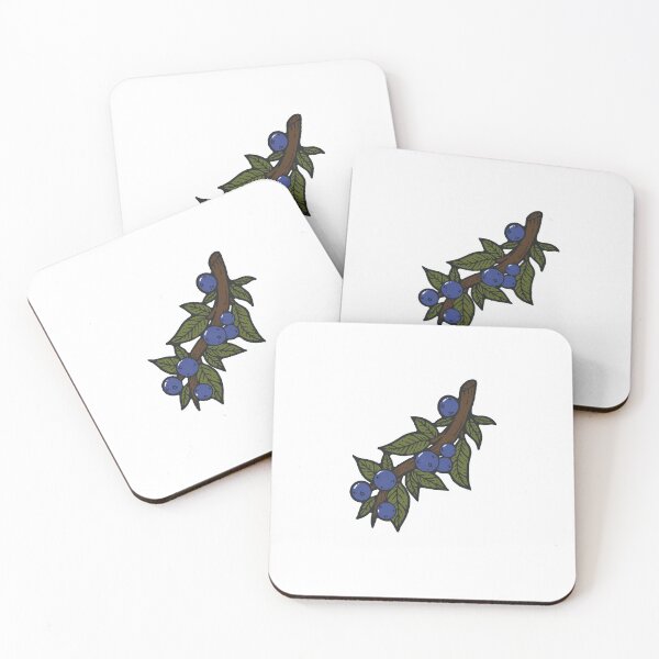 Item preview, Blueberry Tree Green Branch Organic Sticker designed and sold by Inkalyptus.
