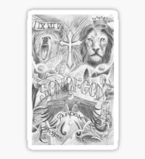Drawing Tattoo Chest Sticker