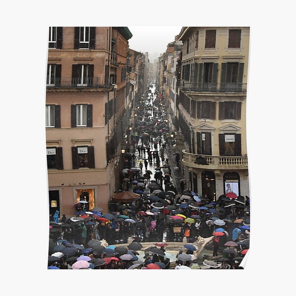A Rainy day in Rome Poster