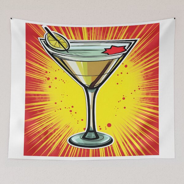 Item preview, Sophisticated Sips - Fancy Drink Glass Sticker designed and sold by UrsaStick.