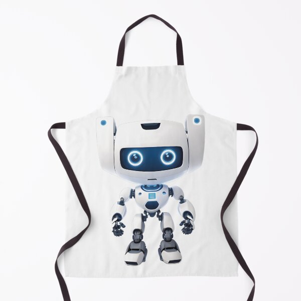 Item preview, White and Blue Robot: Unique design for technology lovers designed and sold by Mementium.