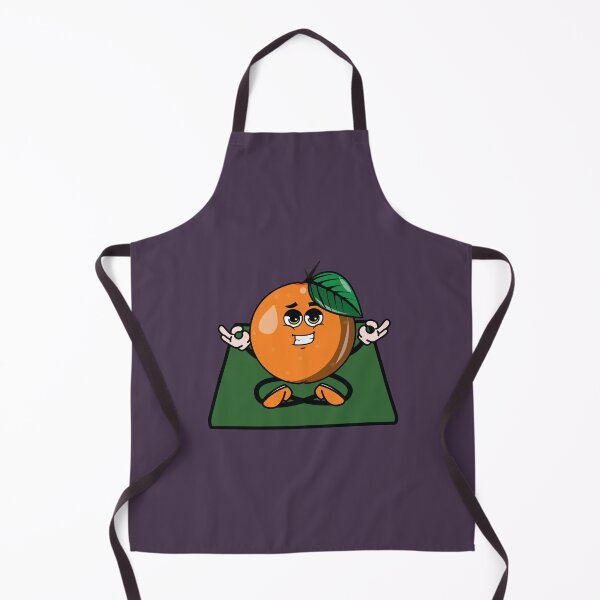 Item preview, Funny orange fruit training meditation on a yoga mat designed and sold by Donutlovers.