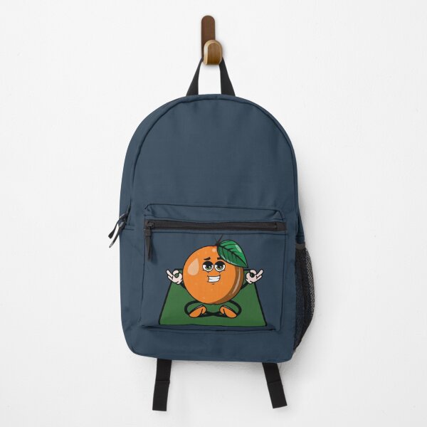 Item preview, Funny orange fruit training meditation on a yoga mat designed and sold by Donutlovers.