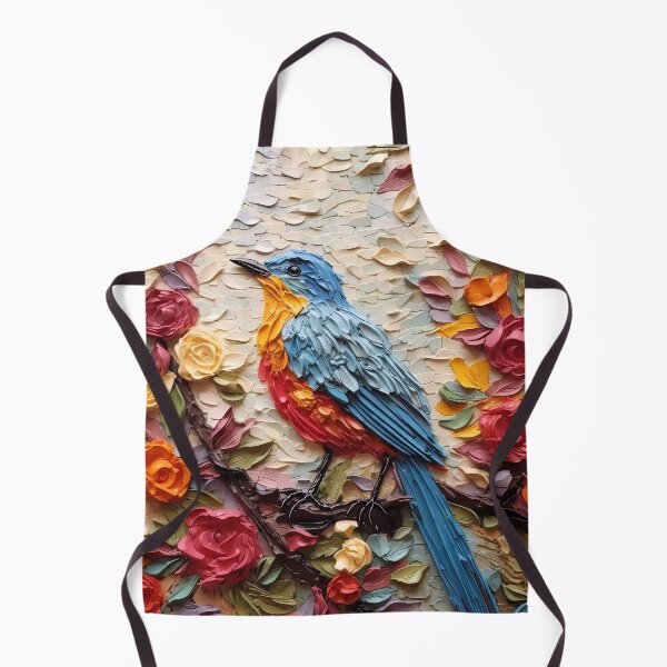 Item preview, Flowers and birds artistic texture impasto brush strokes abstract decorative painting01 designed and sold by UnaWu533.