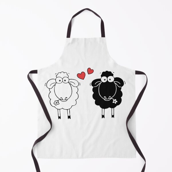 Item preview, Sheep in love in black and white designed and sold by Monsterkoenig.