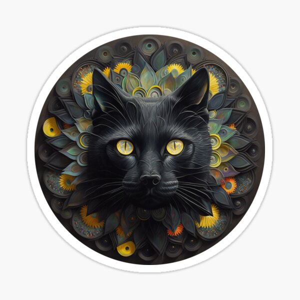 No Nonsense Black Cat Sticker – Gallery Boom