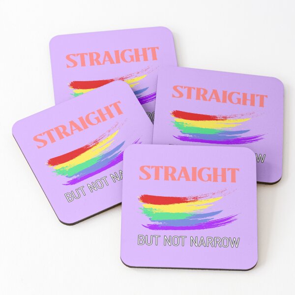 Item preview, Straight but not Narrow LGBTQA+ Ally for LGBT Pride Month designed and sold by Winter--Flowers.