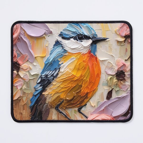 Item preview, Flowers and birds artistic texture impasto brush strokes abstract decorative painting02 designed and sold by UnaWu533.