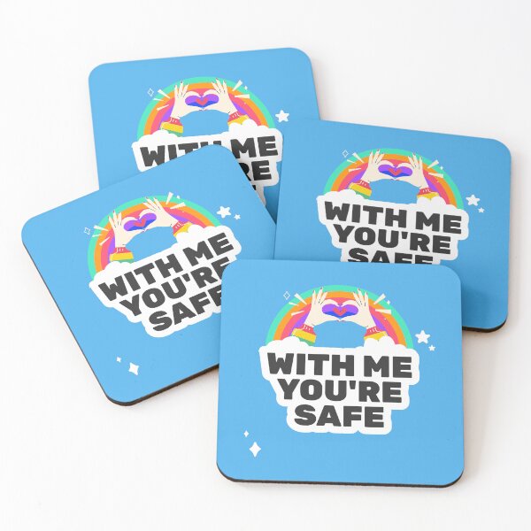 Item preview, With Me You're Safe LGBTQA+ Ally for LGBT Pride Month designed and sold by Winter--Flowers.