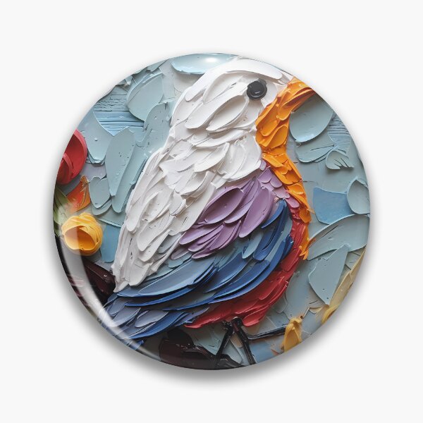 Item preview, Flowers and birds artistic texture impasto brush strokes abstract decorative painting03 designed and sold by UnaWu533.