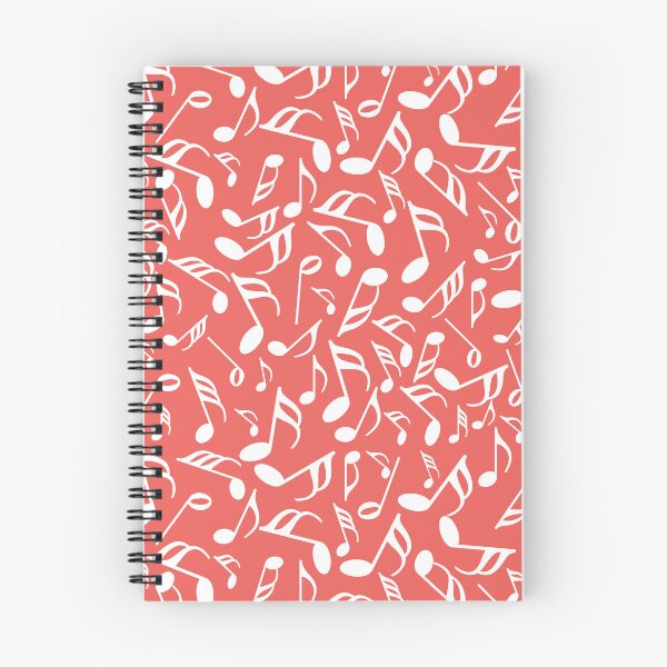 Item preview, White Music Notes Red Pattern designed and sold by BartholGraphics.