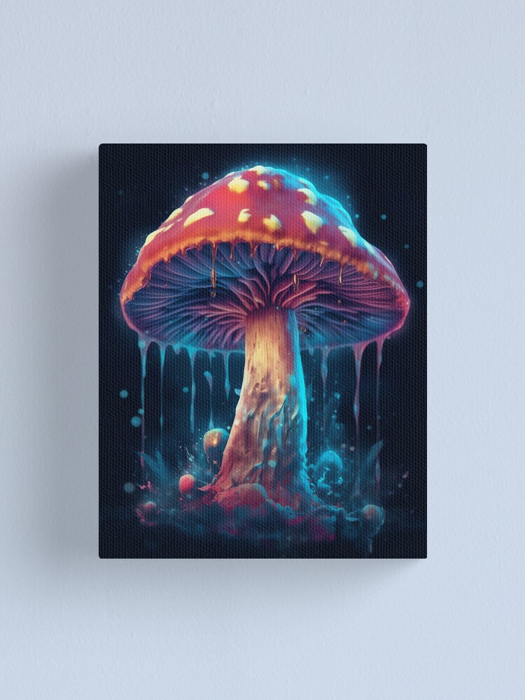 DOWN THE ROAD- Original Acrylic Painting offers on Canvas Board, Trippy Art, Psychedelic Art, Mushroom Painting, Cute Art