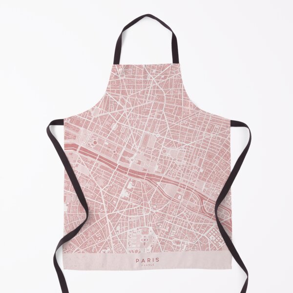 Item preview, Map of Paris downtown (France) in pink vintage style designed and sold by blursbyai.