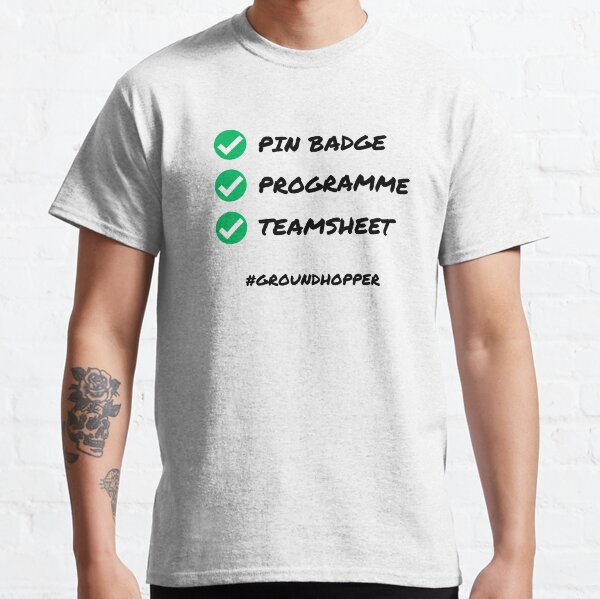 Non League Football Groundhopper Checklist Classic T-Shirt