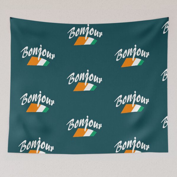 Item preview, Bonjour (hello in French) - Ivory Coast Flag designed and sold by lobodelnoir.